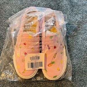 Old Navy Pink Fruit Pattern Slip-On Shoes